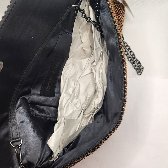 Gunne Sax by‎ Jessica McClintock Helena Diamond Clutch Mesh Evening Bag - Picture 10 of 14